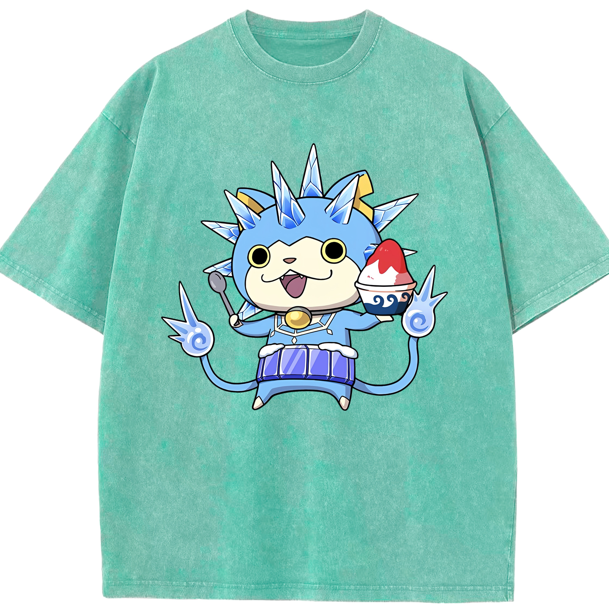 （画像用） 妖怪ウォッチ Yo-kai Watch 綿100% ヴィンテージ風 半袖Tシャツ（フロントプリント）